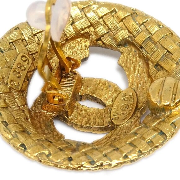 Chanel Button Earrings Clip-On Gold 2889/29 184999 - Picture 4 of 4